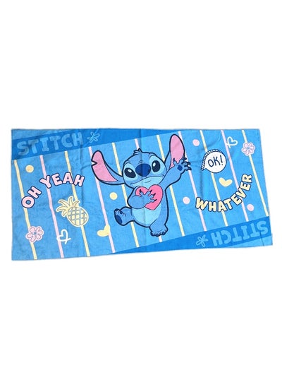 Buy Disney Lilo Stitch Collection Polyester Cotton Bath Towel Stitch in UAE