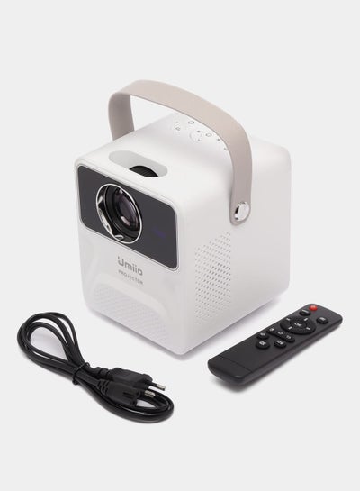 Buy Projector A008 Intelligent Screen Projector 5G WiFi Bluetooth For Music TV Game Casting in UAE