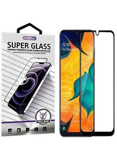 Buy For Samsung Galaxy A50 Super Glass Tempered Glass 9H Screen Protector-Black in Egypt