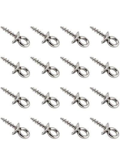 اشتري Stainless Steel Screw Eye Pin 10x4mm Stainless Steel Eye Pin Bail Pegs 1.2mm Pin Metal Hoop Peg Screw Eye Pin Hook for Half Drilled Beads Jewelry Earring Making في الامارات