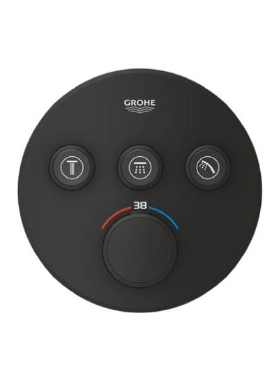 Buy Round Concealed Mixer Grohtherm Smartcontrol Matt Black Grohe in Egypt