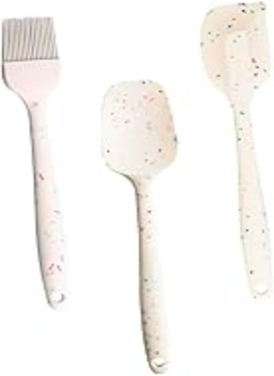 Buy 3 * 1 silicone applicator kit keeps granite from getting scratched with spatula oil applicator brush for hanging very excellent cooking easy to move on freshness granite and easy to clean in Egypt