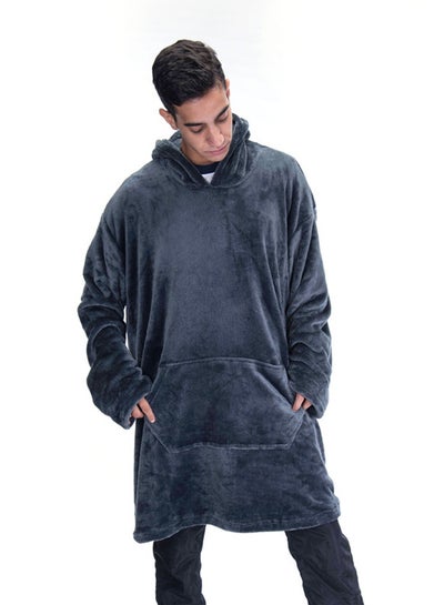 Buy Mintra Oversized Microfiber  Small Size Wearable Blanket Dark Grey in Egypt