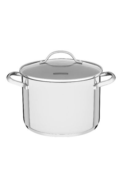 Buy Una 20cm 4.6L Stainless Steel Stock Pot with Tri-ply Bottom in UAE