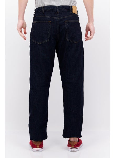 اشتري Men Regular Fit Solid Non Stretchable Denim Jeans, Navy في الامارات