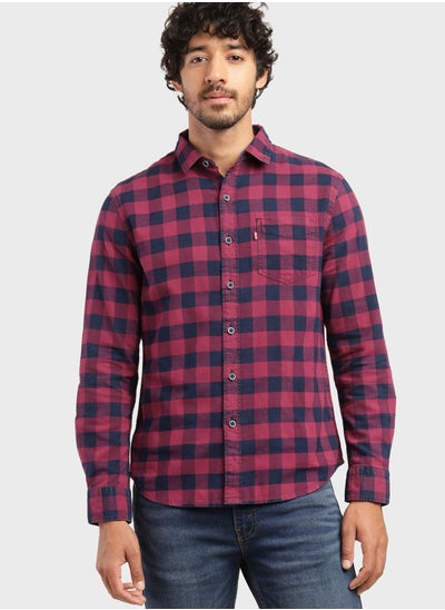 Buy Checkered Slim Fit Shirt in Saudi Arabia