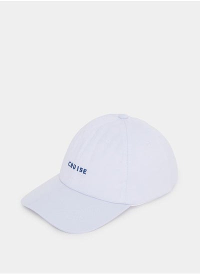 Buy Contrast Embroidery Detail Baseball Cap in Saudi Arabia