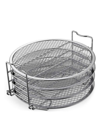 اشتري Air Fryer Oven Basket, Dehydrator Rack Stainless Steel Stand Accessories Compatible for Ninja Air Fryer 4-Qt في الامارات