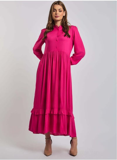 اشتري Fancy Midi Length Dress With Long Sleeves في مصر