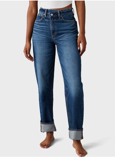 Buy High Waist  Stright Jeans in UAE