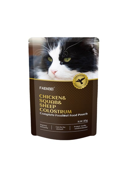 اشتري Complete Cat Food Wet Pouch with Chicken, Squab & Sheep Colostrum - 85g, Pack of 6 في الامارات