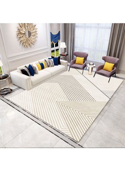 Buy Modern Area Rugs Simple Short Pile Carpet Living Room Bedroom Rug Anti Slip Floor Carpet Home Decor 200*300CM in UAE