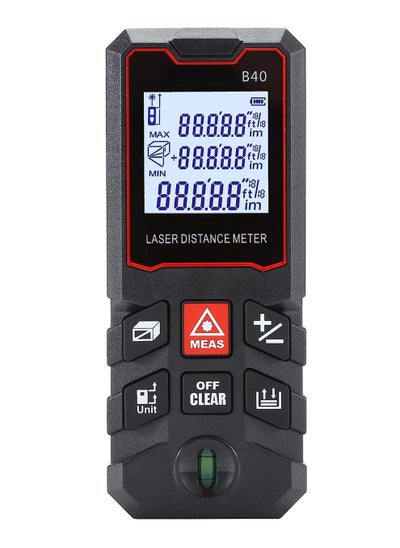 Buy Laser Measure 40M, Ft/in/M Unit Switch Digital Laser Tape Measure with Bubble Level Laser Measurement Tool,LCD Backlit Laser Distance Measure Pythagorean Mode Area and Volume Measuring in Saudi Arabia