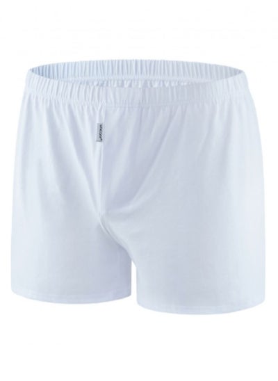 Buy 100% Cotton Boxer Briefs Size M - White in Saudi Arabia