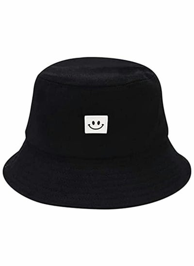 Buy Unise Hat Summer Travel Bucket Beach Sun Fishing Hat Smile Face Visor Unisex Fashion Fisherman Cap, for Men Women Teens Kids in UAE