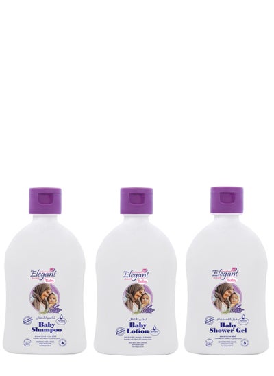 اشتري Elegant 500ml Lavender Baby Care Lotion, Shampoo, Shower Gel في الامارات