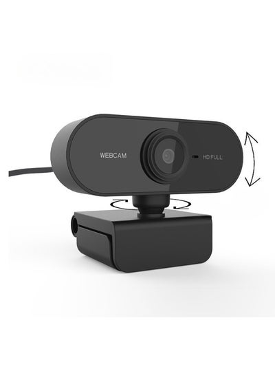 اشتري 1080p HD Webcam, Streaming Computer Web Camera with Wide View Angle, Convenient Multi-purpose USB Computer Camera, Pc Webcam for Video Calling Recording Conferencing, (B6-1080P [360 degree rotation]) في الامارات