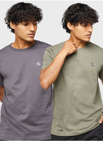 Buy 2 Pack Assorted Monologo T-Shirt in UAE