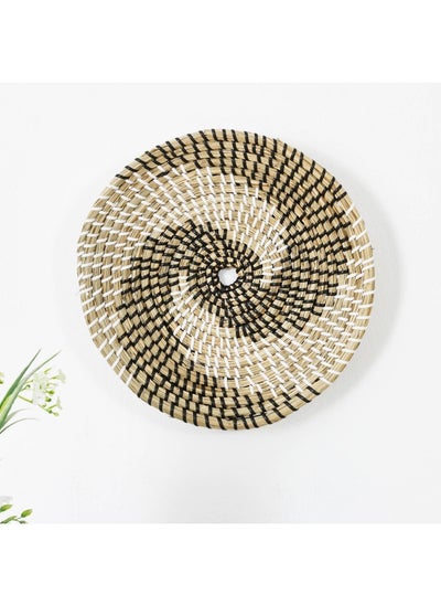 اشتري Mowhak Wall Decor, White, Natural, And Black - 30Cm في الامارات