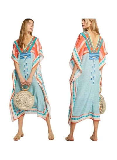 Buy FASHION MANIA Women's Fashion Long Swimwear Beach Sarongs Cash mayoo Cover Ups V-shaped in Egypt