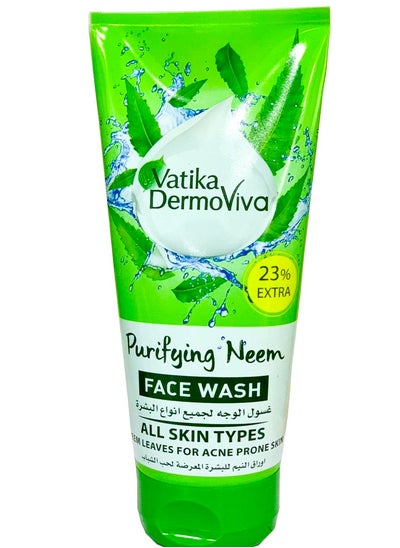 Buy Vatika Dermoviva Purifying Neem Face Wash All Skin Types 185 ml in Egypt