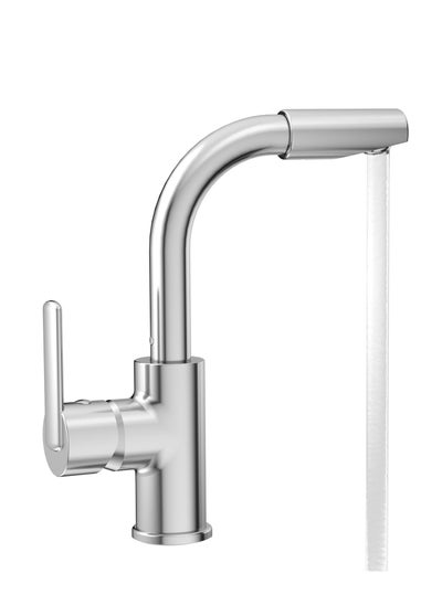 Buy Single-Lever Bathroom Mixer, Water-Saving Basin Tap Mixer, 360 Degree Swivel Basin Faucet Tap 1/2", Chrome in UAE