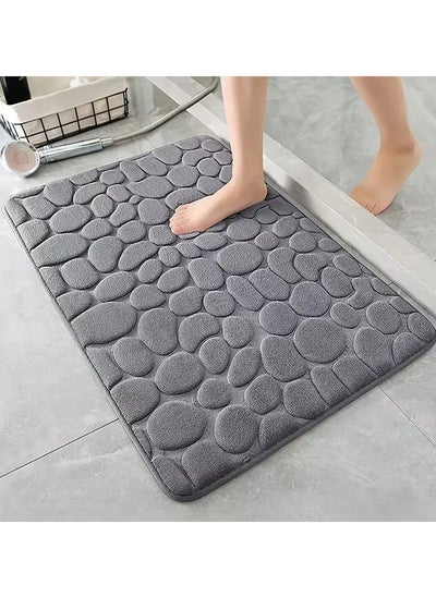 Buy Luxurious Comfort: 1pc Soft and Comfortable Memory Foam Mat for Your Bathroom in UAE