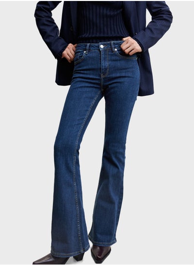 Buy High Waist Flared Jeans in UAE