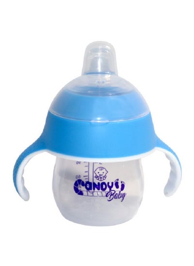 Buy Candy Baby Feeding Bottle With Handle For Boys-Baby Blue-150ml in Egypt