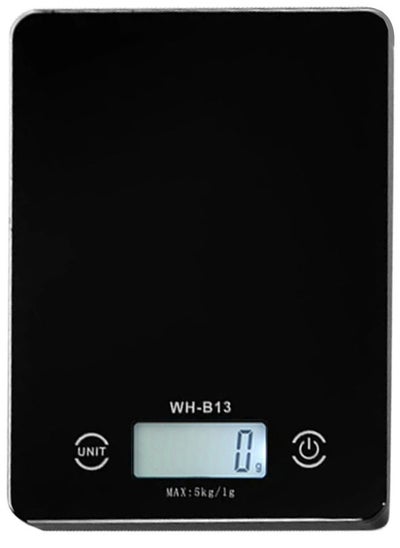 Buy Food Digital Kitchen Scale, 5kg Food Scale, Weight Grams and Oz for Baking and Cooking, Back-Lit Lcd Display, Tare Function, Black in Saudi Arabia