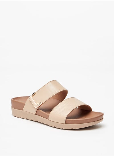 Buy Women's Textured Slip-On Sandals in Saudi Arabia