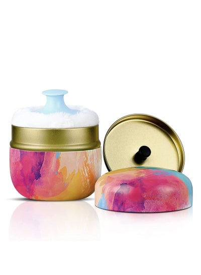 Buy Body Powder Case with Powder Puff Powder Container Tea Canister for Baby and Adult Body Talcum Powder Tea Box Oil Painting in Saudi Arabia