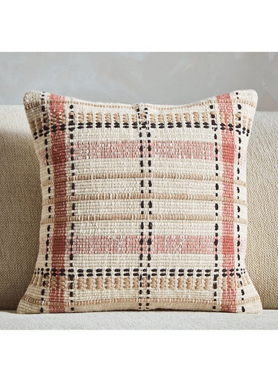 Buy Kente Woven Ribbed Cushion Cover 45 x 45 cm in Saudi Arabia