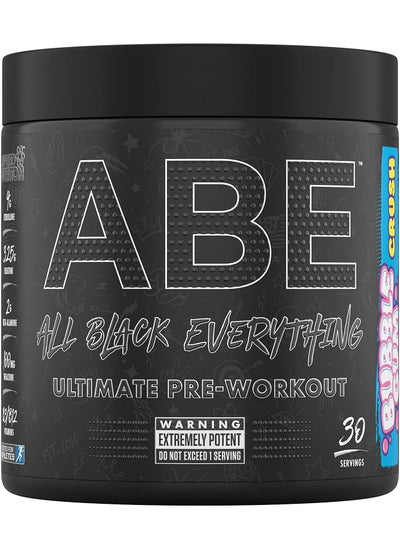 Buy Applied Nutrition ABE Pre Workout - All Black Everything Pre Workout Powder, Energy & Physical Performance with Citrulline, Creatine, Beta Alanine (315g - 30 Servings) (Bubblegum Crush) in UAE