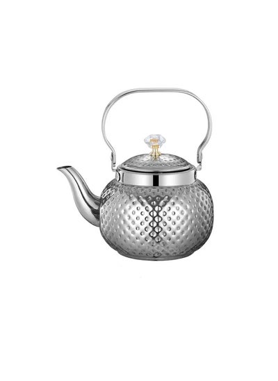 Buy Teapot with Removable Infuser, 1.6L Stainless steel Coffee & Tea Pots - Perfect filter for Loose Leaf Tea or Tea Bags (silver in UAE