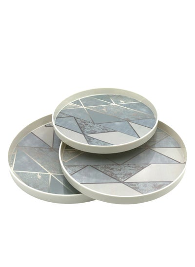 Buy Set of 3 melamine trays for serving tea and coffee in Saudi Arabia