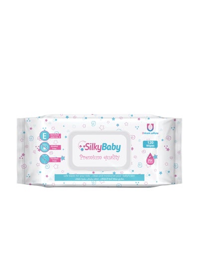 Buy Silky Baby Kids wet wipes 544 g premium quality in Saudi Arabia