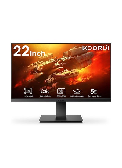 Buy 22 inch, Full HD (1920 x 1080) 75Hz Monitor, Ultra Thin Bezel Desktop Display, VESA, HDMI & VGA Port, Eye Care/Ergonomic Tilt, LED Monitor for PC, Black, 22N1 in UAE