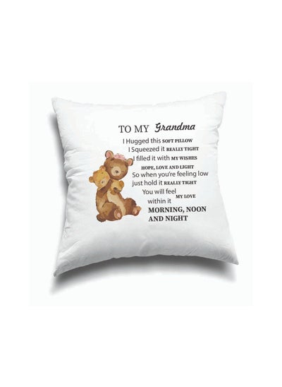 Buy Grandma Throw Pillow Covers 40x40 cm - Grandma Birthday Gifts, Grandma Gifts from Grandson, Granddaughter - Decorative Cushion Cover - Best Grandma Gifts in UAE