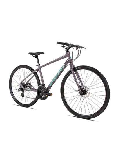 Buy Spartan 700c Dolomite Fitness Bike | Lightweight Frame Alloy Road Bicycle | Shimano Shifters & Rear Derailleur | 24 Speed Cycle | Stone Grey | Frame Size Large in UAE