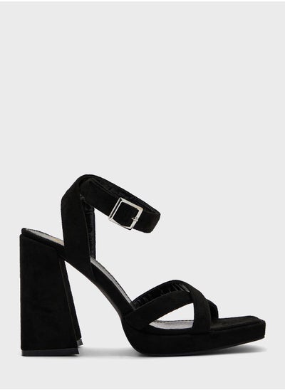 Buy Crossed Strap Platform Sandals in UAE