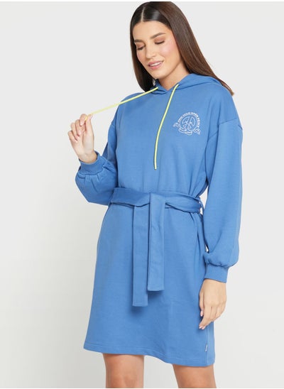 Buy Hooded Drawstring Dress in UAE