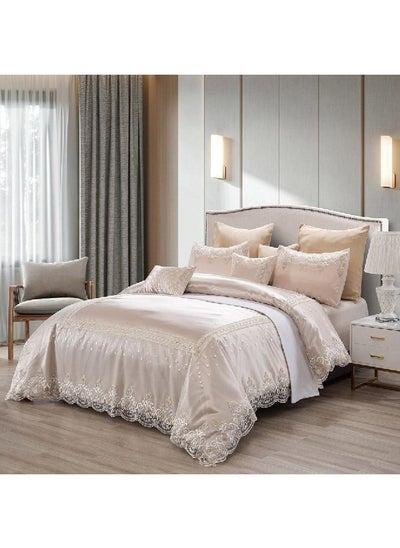 اشتري Venus 7 Piece Comforter, Beige - 240x260 cm في الامارات