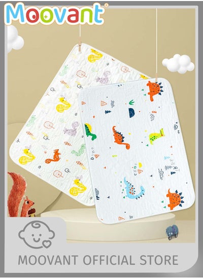 Buy 2PCS Waterproof Baby Diaper Changing Pad Multifunction Diaper Change Mat Washable Reusable Breathable Infant Mattress Leak Proof Incontinence Underpads for Kids/Adults/Pets 50*70cm in Saudi Arabia