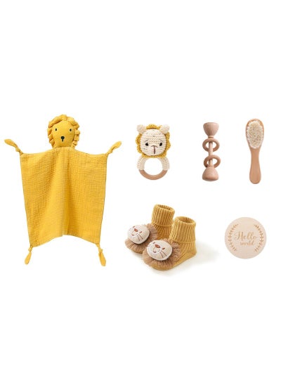 اشتري Baby Gift Set for Newborn, Baby Shower Gifts for Boys & Girls - 6 PCS Newborn Baby Essentials Baby Bath Set with Baby Blanket Baby Rattle - New Born Baby Girls Gift & Baby Boy Gifts في السعودية