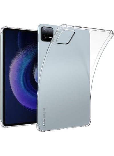 اشتري حافظة TPU شفافة وناعمة لجهاز Xiaomi Pad 6/Xiaomi Pad 6 Pro 11 بوصة اللوحي 2023 خفيفة الوزن حماية كاملة لزوايا الهواء وغطاء مقاوم للصدمات والسقوط في الامارات