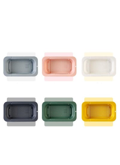 Buy Over the Sink Colander Strainer Basket - Wash Vegetables and Fruits, Drain Cooked Pasta and Dry Dishes - Extendable - New Home Kitchen Essentials (6Pcs) in Saudi Arabia