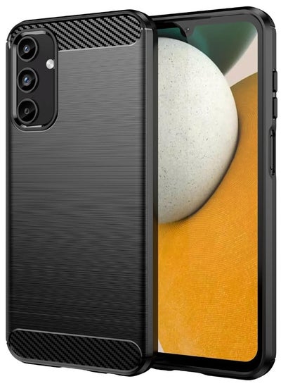 Buy Samsung Galaxy A15 Case with Brushed Carbon Fiber Texture, Fashion Shock-Absorption Anti-Drop Flexible TPU Bumper Soft Rubber Protective Phone Case Cove for Samsung Galaxy A15 2024, Black in UAE