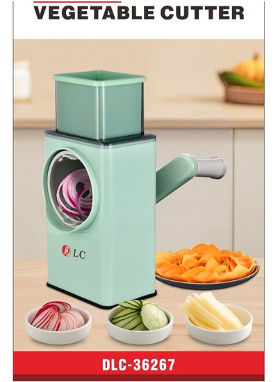 Buy Multifunctional Manual Vegetable Slicer Light Green/Silver 0.95kg in Saudi Arabia