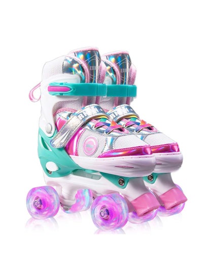 اشتري Kids Adjustable Roller Skates for Girls and Boys (Pink) في الامارات